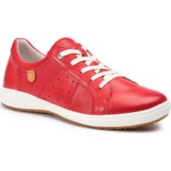 Półbuty JOSEF SEIBEL - Caren 01 67701 133 400 Rot. Czerwone półbuty damskie Josef Seibel, na co dzień, bez wzorów, ze skóry, bez obcasa, na płaskiej podeszwie, bez zapięcia. W wyprzedaży za 239,00 zł.