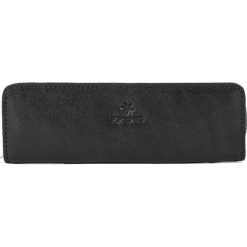Skórzane etui na długopisy Krenig Classic 12041 czarne - Czarny. Czarne etui męskie Krenig, ze skóry. Za 75,99 zł.
