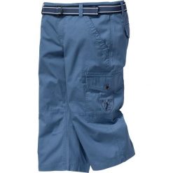 Spodnie 3/4 z paskiem Loose Fit bonprix niebieski dżins. Niebieskie spodnie męskie bonprix, m, bez wzorów. Za 79,99 zł.