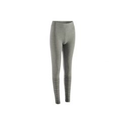 Legginsy slim Gym & Pilates + 500 FIT+ damskie. Szare legginsy sportowe damskie marki DOMYOS, xl, z elastanu. Za 39,99 zł.