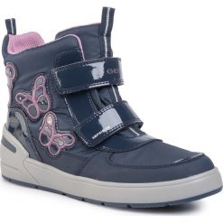 Śniegowce GEOX - J Sleigh G.B Abx A J949SA 050FU CF48E DD Navy/Dk Lilac. Niebieskie śniegowce dziewczęce Geox, bez zapięcia. Za 429,00 zł.