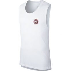 Koszulka Nike Dri-FIT Wild Run Tank M Biała. Białe koszulki męskie Nike, s, z nadrukiem, z tkaniny, bez kołnierzyka, bez rękawów, do biegania, dri-fit (nike). Za 89,99 zł.