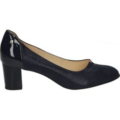 Czółenka - F961 BON BLU. Czarne buty ślubne damskie Venezia, ze skóry. Za 199,00 zł.