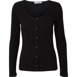 Kardigan "Makel" w kolorze czarnym. Czarne kardigany damskie Pieces, Vila, xs, bez wzorów, prążkowane. W wyprzedaży za 55,95 zł.