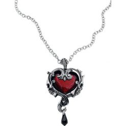 Alchemy Gothic Affaire du Coeur Naszyjnik srebrny. Szare naszyjniki damskie marki Alchemy Gothic, z kryształem, srebrne. Za 164,90 zł.
