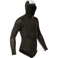 Kurtka do skafandra SPF100 5 mm do łowiectwa podwodnego. Szare kurtki sportowe męskie SUBEA, xl, bez wzorów, z poliamidu, bez kaptura. Za 379,99 zł.