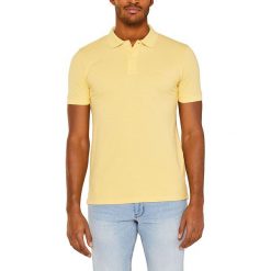 Koszulka polo w kolorze żółtym. Żółte koszulki męskie Esprit Man, s, z haftami, z bawełny, polo, bez rękawów. W wyprzedaży za 39,95 zł.
