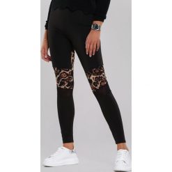 Czarne Legginsy Lagarto. Czarne legginsy sportowe damskie Renee, s, z aplikacjami, na fitness i siłownię. Za 49,99 zł.