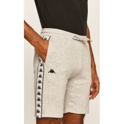 Kappa - Szorty. Czarne spodenki sportowe męskie Kappa, s, z nadrukiem, z bawełny, sportowe. Za 129,90 zł.