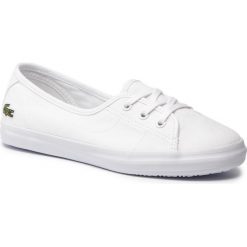 Tenisówki LACOSTE - Ziane Chunky Bl 2 Cfa 7-37CFA006421G Wht/Wht. Białe półbuty damskie Lacoste, bez wzorów, z gumy, bez zapięcia. Za 299,99 zł.
