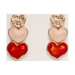 Mango - Kolczyki Corazon. Żółte kolczyki damskie marki Mango, metalowe. Za 49,90 zł.