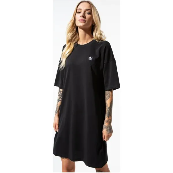Adidas Sukienka Trefoil Dress , czarny, rozmiar S. Czarne sukienki damskie Adidas, s, bez wzorów, z bawełny, z dekoltem na plecach, z krótkim rękawem, krótkie, mini. W wyprzedaży za 149,99 zł.