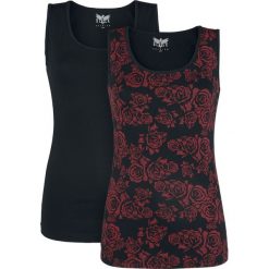 Topy damskie: Black Premium by EMP Evil Twin Top damski czarny/czerwony