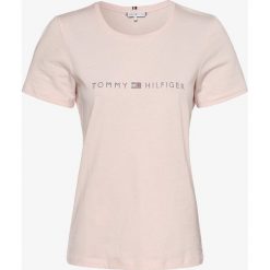 Tommy Hilfiger - T-shirt damski, różowy. Różowe t-shirty damskie TOMMY HILFIGER, s, bez wzorów, z bawełny, eleganckie, bez kołnierzyka. Za 229,95 zł.