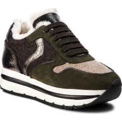 Sneakersy VOILE BLANCHE - May Fur 0012012793.01.9104 Verde/Beige/T.Moro. Zielone sneakersy damskie Voile Blanche, z materiału. Za 979,00 zł.