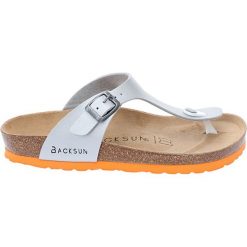 Buty damskie: Japonki w kolorze srebrnym
