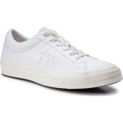 Tenisówki CONVERSE - One Star Ox 564154C White/Natural Ivory/Egret. Białe półbuty damskie Converse, bez wzorów, z gumy, bez zapięcia. W wyprzedaży za 219,00 zł.