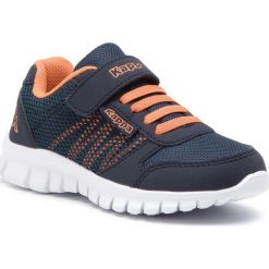 Sneakersy KAPPA - Stay K 260527K Navy/Orange 6744. Niebieskie trampki chłopięce Kappa, bez wzorów, ze skóry ekologicznej, na rzepy. Za 99,00 zł.