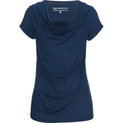 Shirt z koronką bonprix ciemnoniebieski. Niebieskie koszulki damskie bonprix, w koronkowe wzory, z koronki, bez kołnierzyka, bez rękawów. Za 74,99 zł.