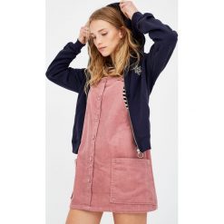 Bluzy damskie: Bluza z suwakiem i haftem