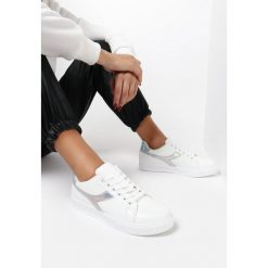 Biało-Srebrne Buty Sportowe Piperita. Białe buty sportowe damskie Born2be, bez wzorów, sportowe. W wyprzedaży za 59,99 zł.