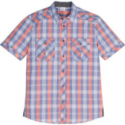 Koszula z krótkim rękawem Regular Fit bonprix matowy niebieski - mandarynka. Niebieskie koszule męskie marki bonprix, xxl, z krótkim rękawem. Za 69,99 zł.
