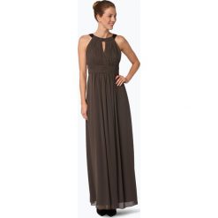 Marie Lund - Damska sukienka wieczorowa, beżowy. Brązowe długie sukienki Marie Lund, z szyfonu, eleganckie, z długim rękawem. Za 649,95 zł.
