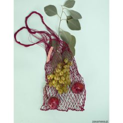 Shopper bag damskie: NET BAG – Ciemno rózowa