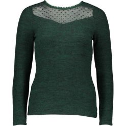 Sweter "Celesta" w kolorze ciemnozielonym. Zielone swetry damskie NAF NAF, xs, bez wzorów, klasyczne, bez rękawów, bez kaptura. W wyprzedaży za 55,95 zł.