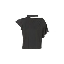 Bluzki Guess URTXER. Czarne bluzki damskie Guess, s, bez wzorów, bez kołnierzyka, bez rękawów. Za 175,20 zł.