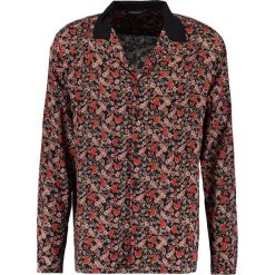 Koszule męskie: 12 Midnight FLORAL WITH CONTRAST REVER COLLAR Koszula black base/red