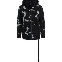 Neil Barrett BLACKBARRETT GLOBE CAMO HOODIE Bluza rozpinana black/silver reflective. Czarne bluzy męskie rozpinane marki Neil Barrett BLACKBARRETT, m, z bawełny. W wyprzedaży za 596,70 zł.