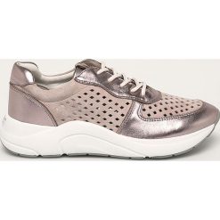 Caprice - Buty skórzane. Różowe buty sportowe damskie Caprice, bez wzorów, ze skóry, sportowe. W wyprzedaży za 269,90 zł.