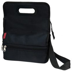 Torebki klasyczne damskie: Torba izotermiczna w kolorze czarnym – (S)23,5 x (W)31 x (G)16,5 cm