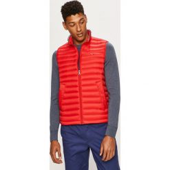 Tommy Hilfiger - Bezrękawnik puchowy. Szare płaszcze męskie TOMMY HILFIGER, s, bez wzorów, z materiału, bez kaptura. Za 799,90 zł.