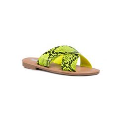 BASSANO WS2291-07 Zielony. Zielone klapki damskie Bassano, bez wzorów, ze skóry ekologicznej, bez obcasa. Za 49,99 zł.