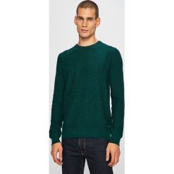 Tom Tailor Denim - Sweter. Niebieskie swetry męskie TOM TAILOR DENIM, s, bez wzorów, z bawełny, z okrągłym kołnierzem, bez kaptura. W wyprzedaży za 99,90 zł.
