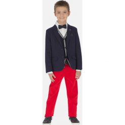Mayoral - Spodnie dziecięce 128-172 cm. Czerwone spodnie chłopięce Mayoral, w paski, z elastanu. Za 147,90 zł.