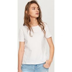 Koszulka z bawełny organicznej - Biały. Białe t-shirty damskie Reserved, l. Za 24,99 zł.