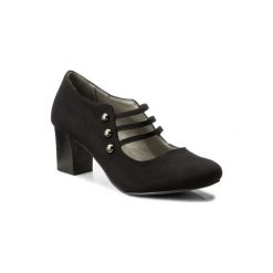 CLARA BARSON WYL1141S-3. Czarne półbuty damskie Clara Barson, bez wzorów, z materiału, bez obcasa, bez zapięcia. Za 89,99 zł.