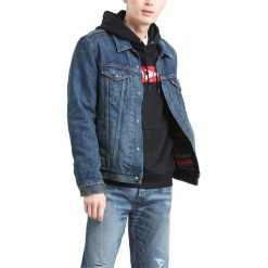 Levi's Kurtka Niebieski. Niebieskie płaszcze męskie Levi's®, na wiosnę, s, bez wzorów, z bawełny, bez kaptura. Za 516,95 zł.