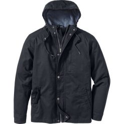 Kurtka z kapturem Regular Fit bonprix czarny. Czarne płaszcze męskie bonprix, m, bez wzorów, z kapturem. Za 179,99 zł.
