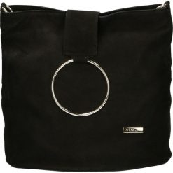Torba - 3802 LON NERO. Żółte torebki klasyczne damskie Venezia, z nubiku. Za 459,00 zł.