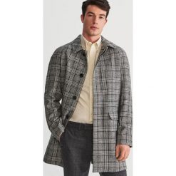 Płaszcz w kratę - Jasny szar. Szare płaszcze męskie marki Reserved, s. Za 349,99 zł.