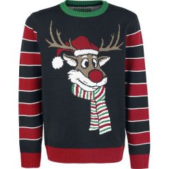 Ugly Christmas Sweater Pooping Rudolph Sweter z dzianiny wielokolorowy. Czerwone swetry klasyczne męskie marki Ugly Christmas Sweater, m, z dzianiny. Za 99,90 zł.