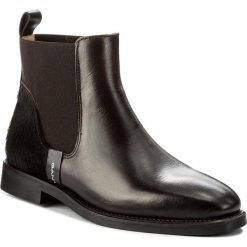 Botki GANT - Jennifer 15551093 Dark Brown G46. Brązowe botki damskie skórzane marki GANT. W wyprzedaży za 349,00 zł.