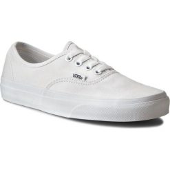 Tenisówki VANS - Authentic VN000EE3W00 True White. Białe półbuty damskie Vans, bez wzorów, z gumy, bez zapięcia. W wyprzedaży za 179,00 zł.