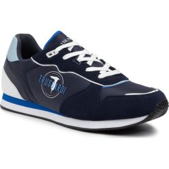 Sneakersy TRUSSARDI JEANS - 77A00225 U290. Niebieskie sneakersy męskie Trussardi Jeans, na co dzień, bez wzorów, z jeansu, eleganckie, bez zapięcia. W wyprzedaży za 379,00 zł.