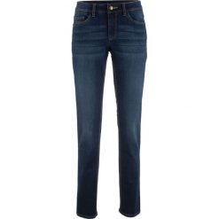 Dżinsy "authentik-stretch" STRAIGHT bonprix ciemnoniebieski. Niebieskie jeansy damskie marki bonprix. Za 89,99 zł.