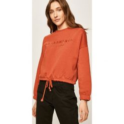Answear - Bluza. Pomarańczowe bluzy damskie ANSWEAR, s, z aplikacjami, z bawełny, bez rękawów, bez kaptura. Za 99,90 zł.